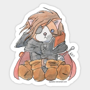 Harlock the Cat Cosplay: Actual Harlock! Sticker